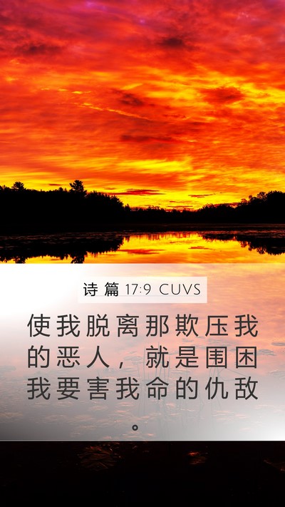 诗 篇 17:9 CUVS Bible Verse Image