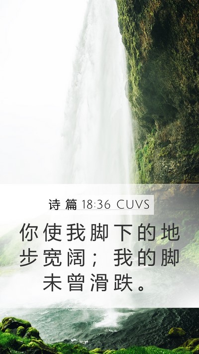 诗 篇 18:36 CUVS Bible Verse Image