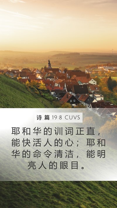 诗 篇 19:8 CUVS Bible Verse Image