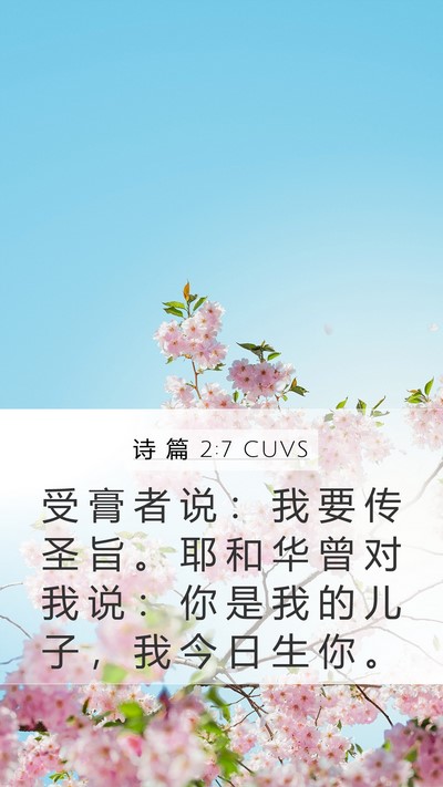诗 篇 2:7 CUVS Bible Verse Image