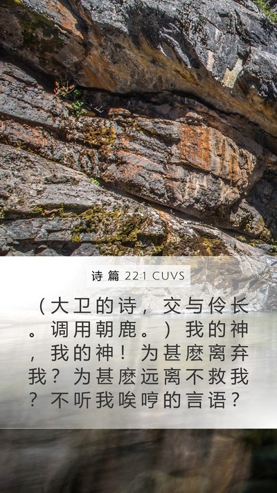 诗 篇 22:1 CUVS Bible Verse Image