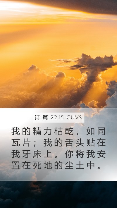 诗 篇 22:15 CUVS Bible Verse Image