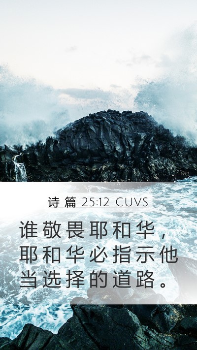 诗 篇 25:12 CUVS Bible Verse Image