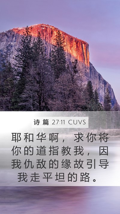 诗 篇 27:11 CUVS Bible Verse Image