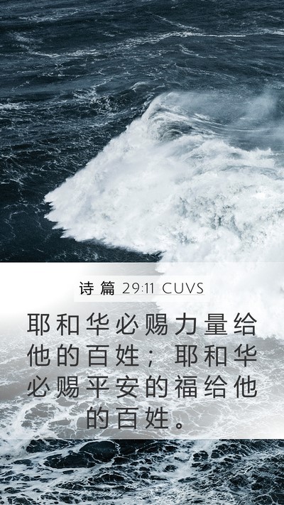 诗 篇 29:11 CUVS Bible Verse Image