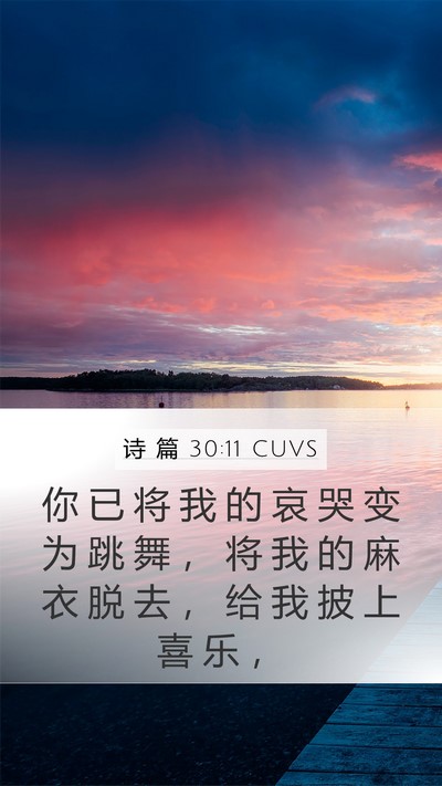 诗 篇 30:11 CUVS Bible Verse Image
