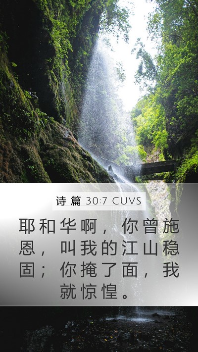 诗 篇 30:7 CUVS Bible Verse Image