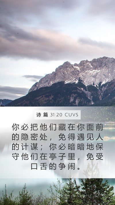 诗 篇 31:20 CUVS Bible Verse Image