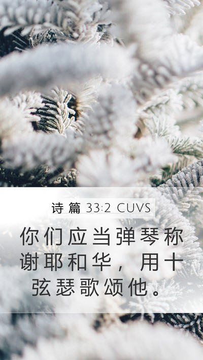 诗 篇 33:2 CUVS Bible Verse Image