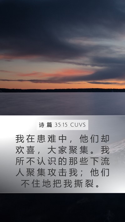 诗 篇 35:15 CUVS Bible Verse Image