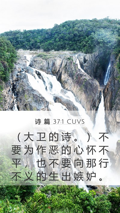 诗 篇 37:1 CUVS Bible Verse Image