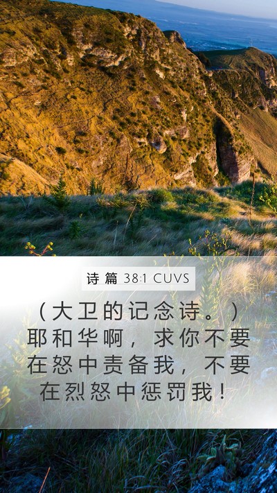 诗 篇 38:1 CUVS Bible Verse Image