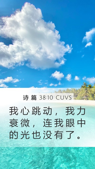 诗 篇 38:10 CUVS Bible Verse Image