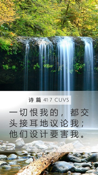 诗 篇 41:7 CUVS Bible Verse Image