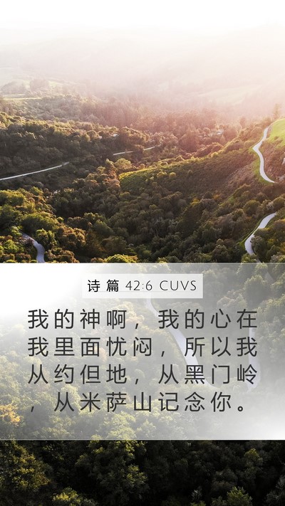 诗 篇 42:6 CUVS Bible Verse Image