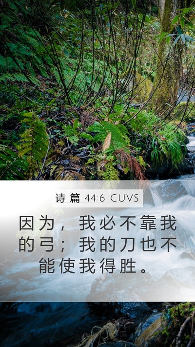 诗 篇 44:6 CUVS Bible Verse Image