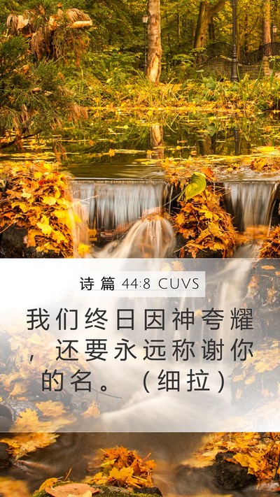 诗 篇 44:8 CUVS Bible Verse Image