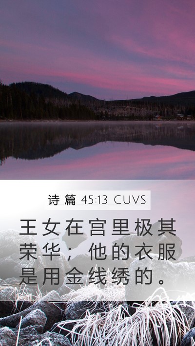 诗 篇 45:13 CUVS Bible Verse Image