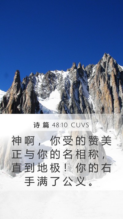 诗 篇 48:10 CUVS Bible Verse Image