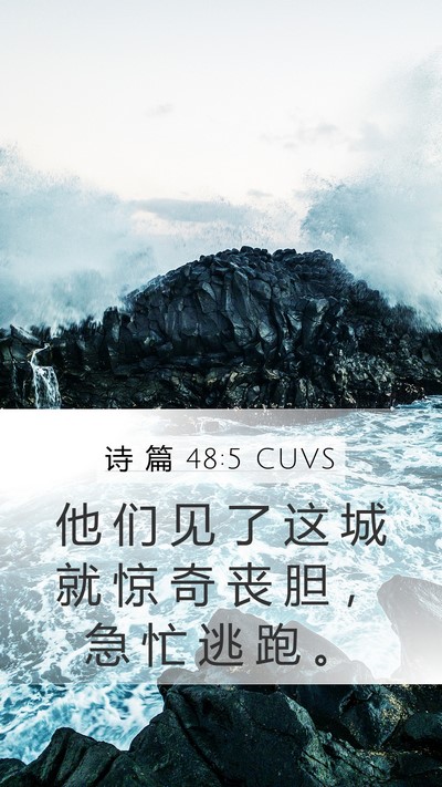 诗 篇 48:5 CUVS Bible Verse Image