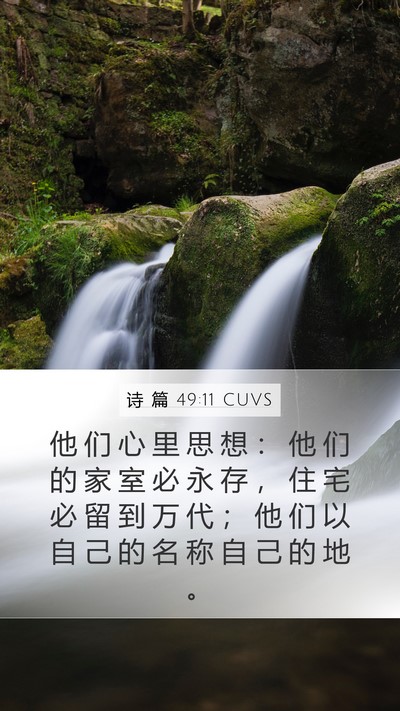 诗 篇 49:11 CUVS Bible Verse Image