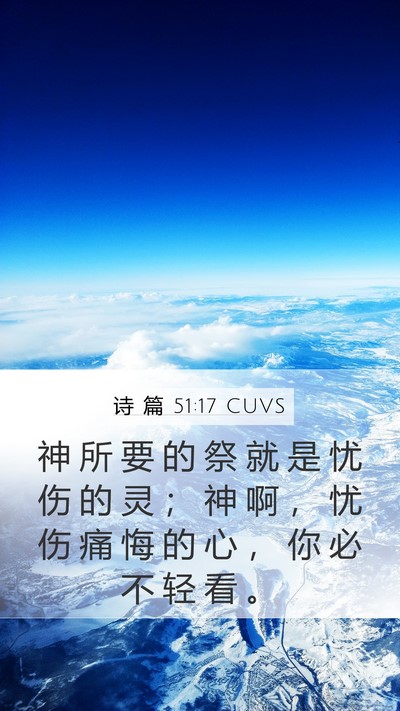 诗 篇 51:17 CUVS Bible Verse Image