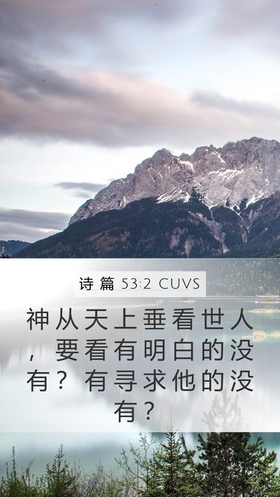诗 篇 53:2 CUVS Bible Verse Image