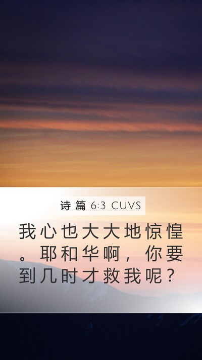 诗 篇 6:3 CUVS Bible Verse Image