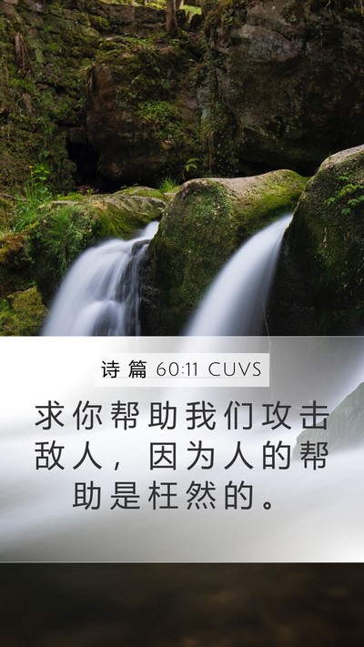 诗 篇 60:11 CUVS Bible Verse Image
