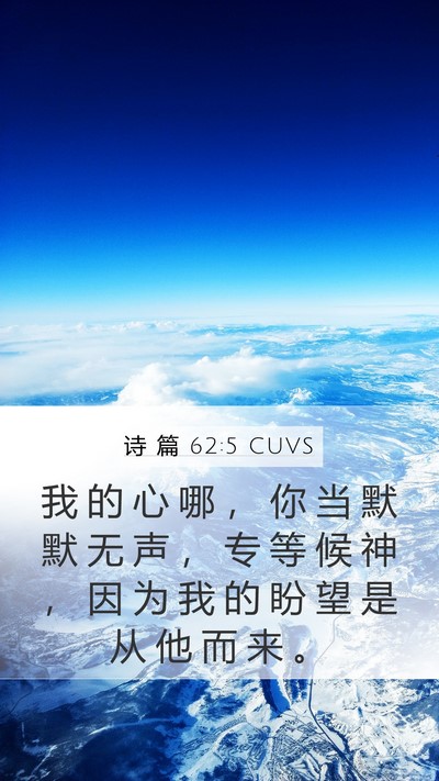 诗 篇 62:5 CUVS Bible Verse Image