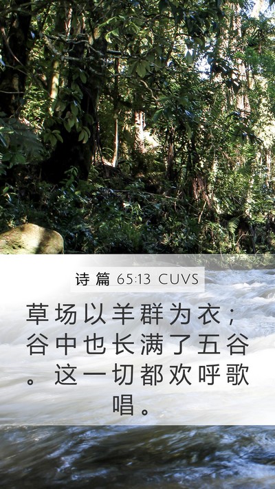 诗 篇 65:13 CUVS Bible Verse Image