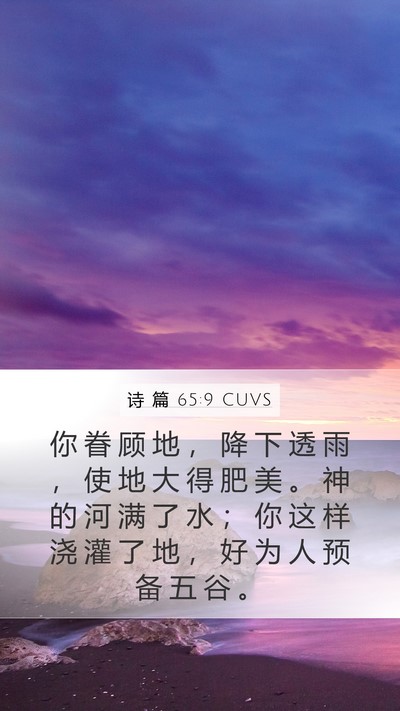 诗 篇 65:9 CUVS Bible Verse Image