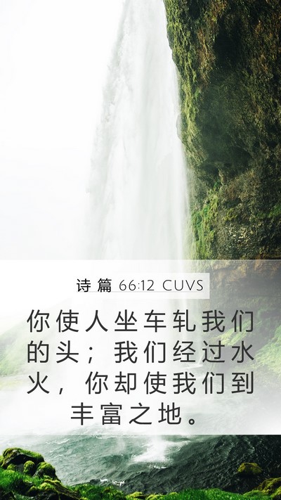 诗 篇 66:12 CUVS Bible Verse Image