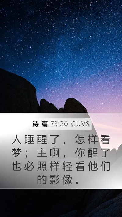 诗 篇 73:20 CUVS Bible Verse Image