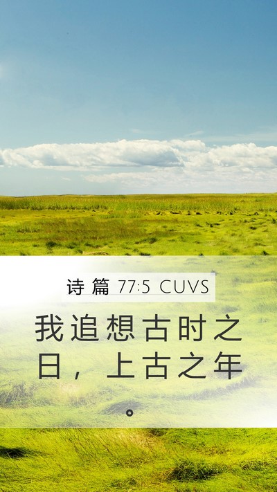 诗 篇 77:5 CUVS Bible Verse Image