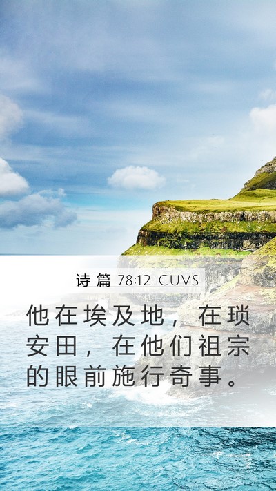 诗 篇 78:12 CUVS Bible Verse Image