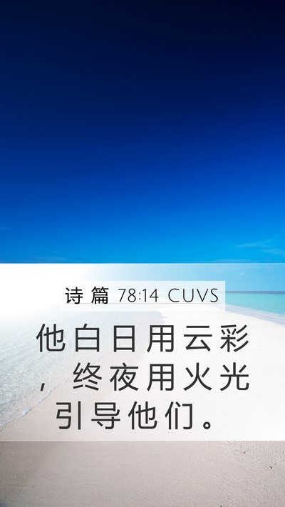 诗 篇 78:14 CUVS Bible Verse Image