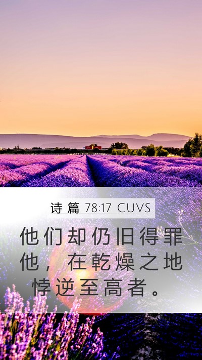 诗 篇 78:17 CUVS Bible Verse Image