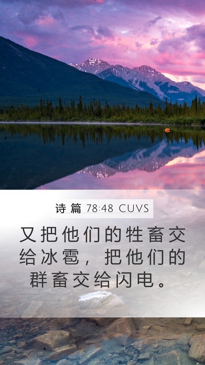 诗 篇 78:48 CUVS Bible Verse Image