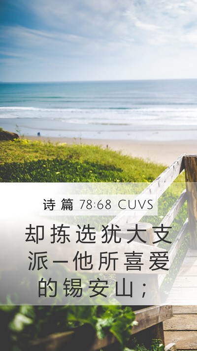 诗 篇 78:68 CUVS Bible Verse Image