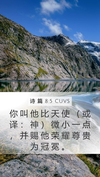 诗 篇 8:5 CUVS Bible Verse Image