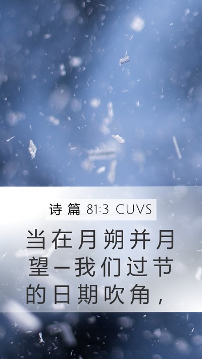 诗 篇 81:3 CUVS Bible Verse Image