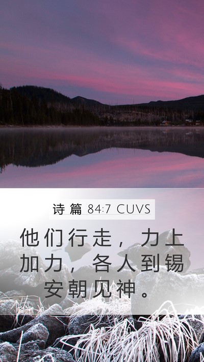 诗 篇 84:7 CUVS Bible Verse Image