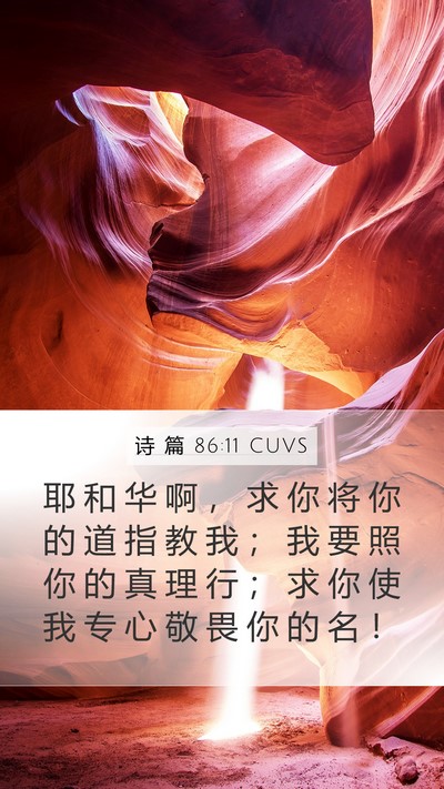 诗 篇 86:11 CUVS Bible Verse Image