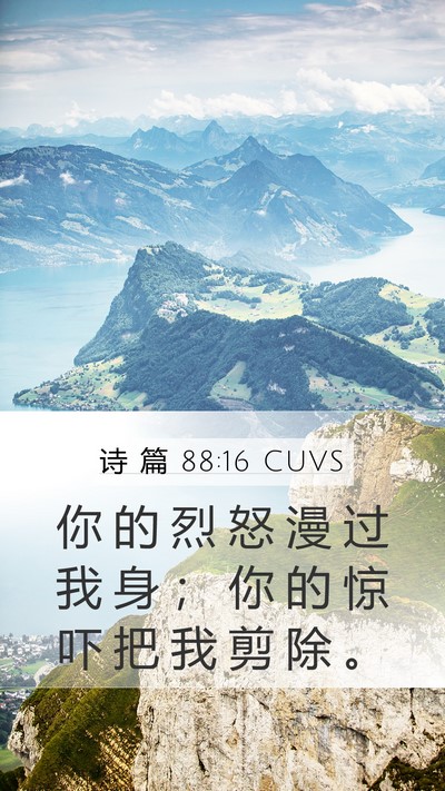 诗 篇 88:16 CUVS Bible Verse Image