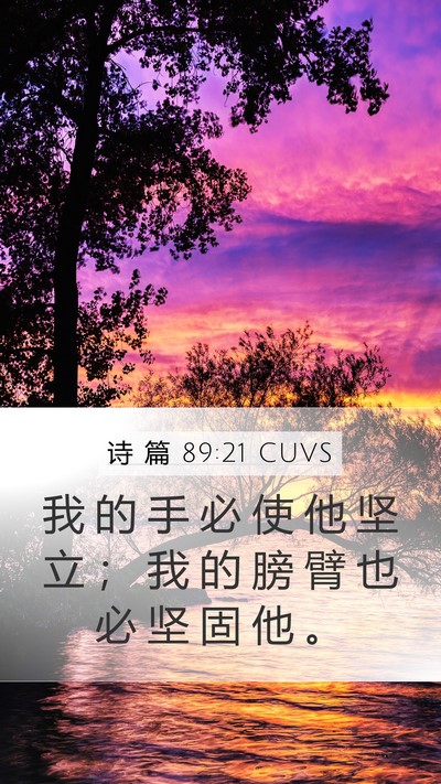 诗 篇 89:21 CUVS Bible Verse Image