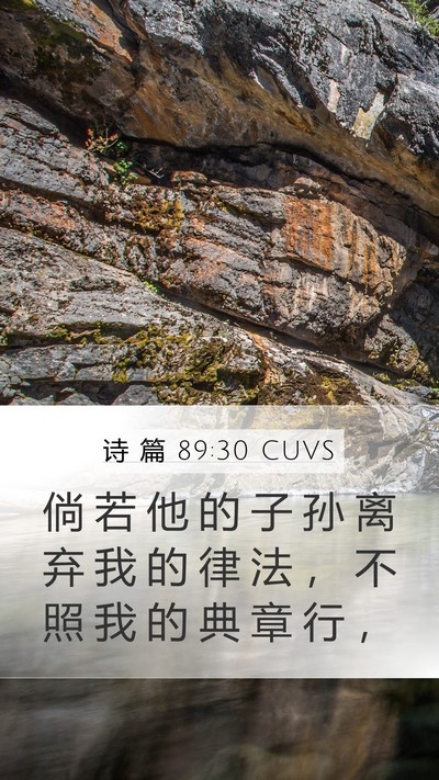 诗 篇 89:30 CUVS Bible Verse Image