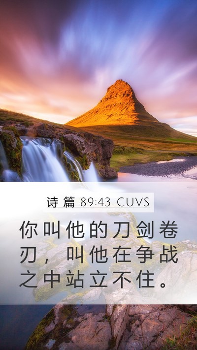 诗 篇 89:43 CUVS Mobile Phone Wallpaper - 你 叫 他 的 刀 剑 卷 刃 ， 叫 他 在 - Mobile Bible Verse Wallpaper