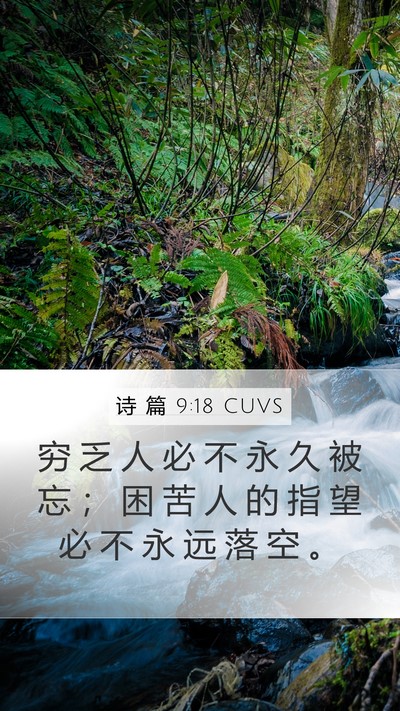 诗 篇 9:18 CUVS Bible Verse Image