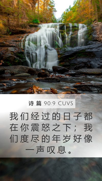 诗 篇 90:9 CUVS Bible Verse Image
